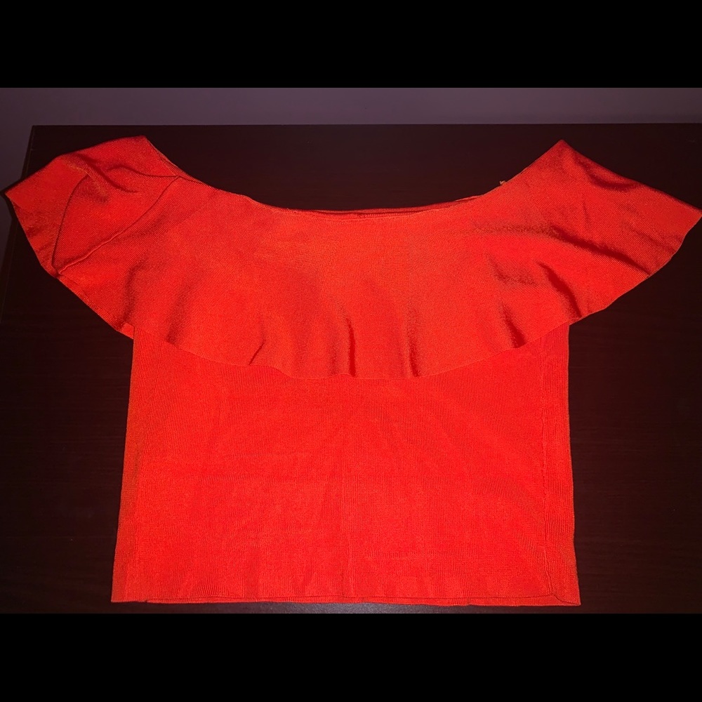 Orange Ruffle Crop - Picture 5 of 5